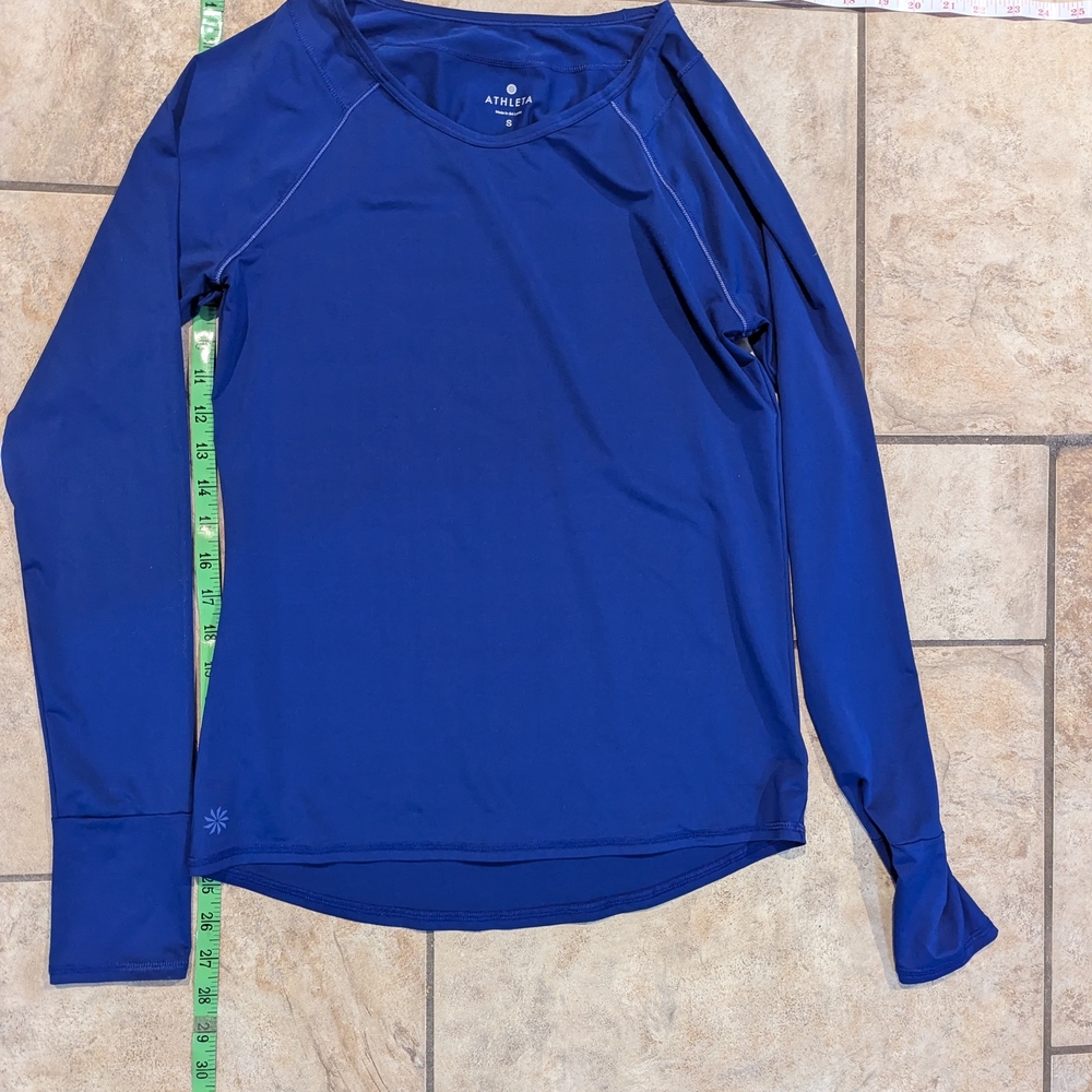 Athleta Blue Long Sleeve Top